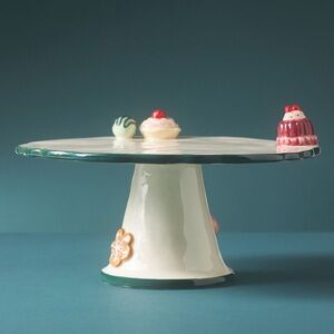 Anthropologie X Holifaye 3d Christmas pastry cake stand